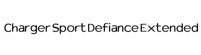 Charger Sport Defiance Extended  Frei Schriftart Herunterladen