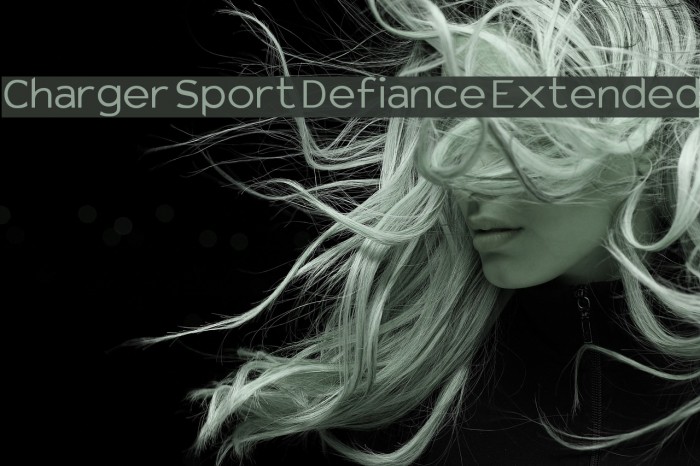 Charger Sport Defiance Extended Font examples