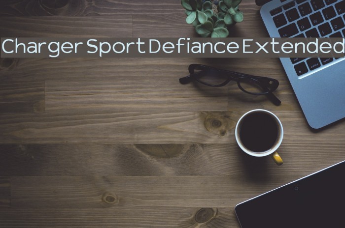 Charger Sport Defiance Extended Font examples