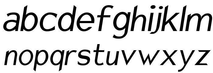 Charger Sport Defiance Narrow Oblique Font LOWERCASE