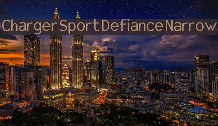 Charger Sport Defiance Narrow Font examples