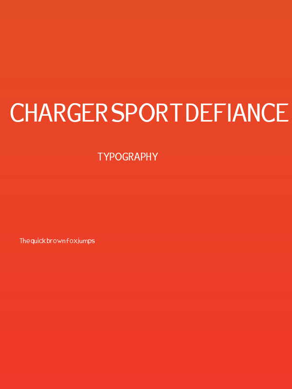 Charger Sport Defiance Narrow Poster
