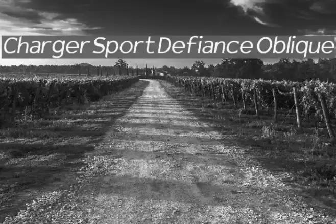 Charger Sport Defiance Oblique Font examples