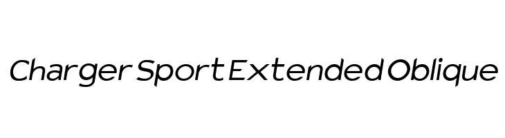 Charger Sport Extended Oblique Font