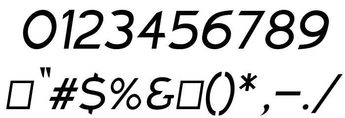 Charger Sport Extended Oblique Font OTHER CHARS