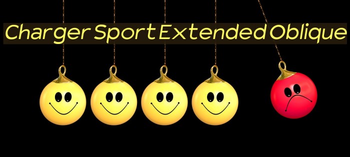 Charger Sport Extended Oblique Font examples