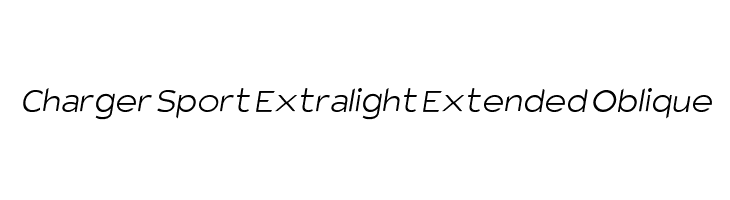 Charger Sport Extralight Extended Oblique Font