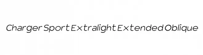 Charger Sport Extralight Extended Oblique  Frei Schriftart Herunterladen