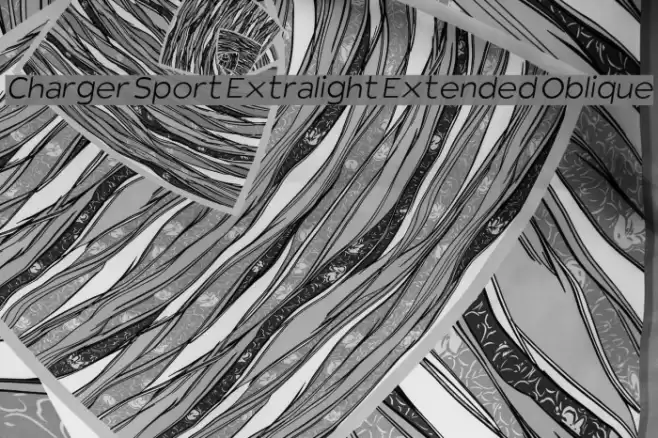 Charger Sport Extralight Extended Oblique Font examples
