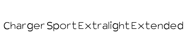 Charger Sport Extralight Extended Font