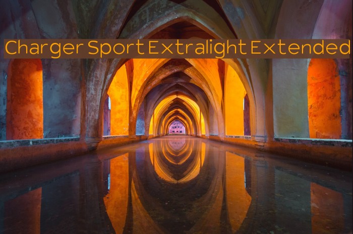 Charger Sport Extralight Extended Font examples