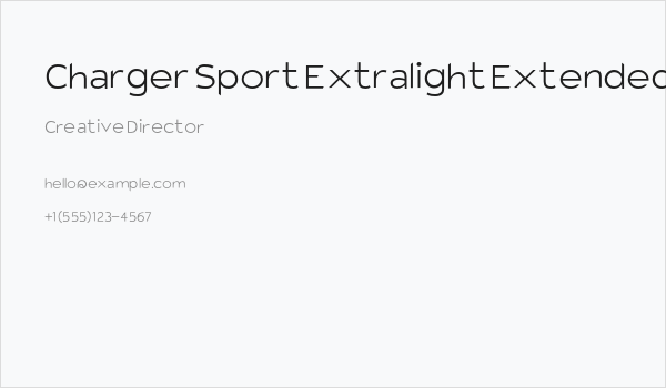 Charger Sport Extralight Extended Business Card