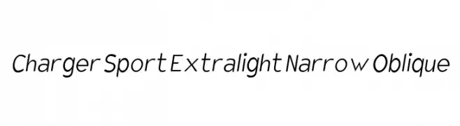 Charger Sport Extralight Narrow Oblique  Fuentes Gratis Descargar