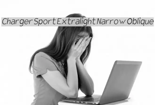 Charger Sport Extralight Narrow Oblique Font examples