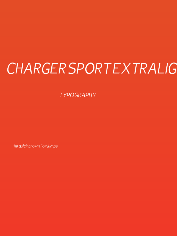 Charger Sport Extralight Narrow Oblique Poster