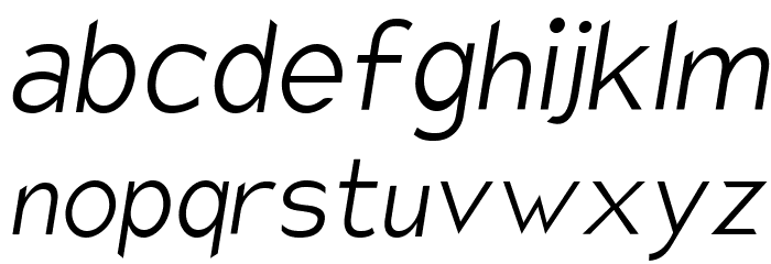 Charger Sport Extralight Narrow Oblique Font LOWERCASE