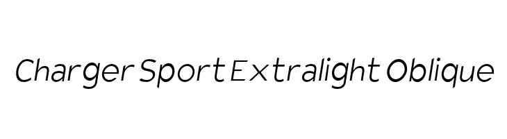 Charger Sport Extralight Oblique Font