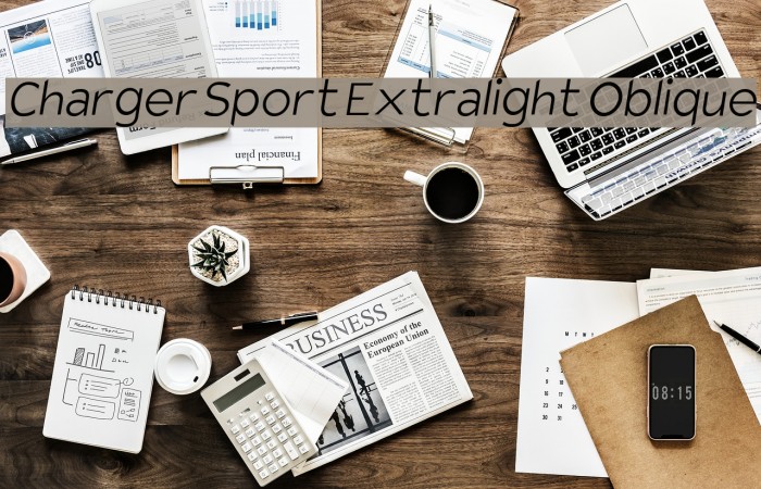 Charger Sport Extralight Oblique Font examples