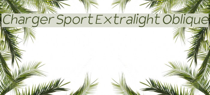Charger Sport Extralight Oblique Font examples