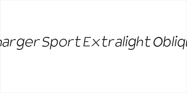Charger Sport Extralight Oblique Logo