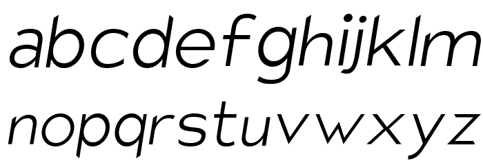 Charger Sport Extralight Oblique Font LOWERCASE