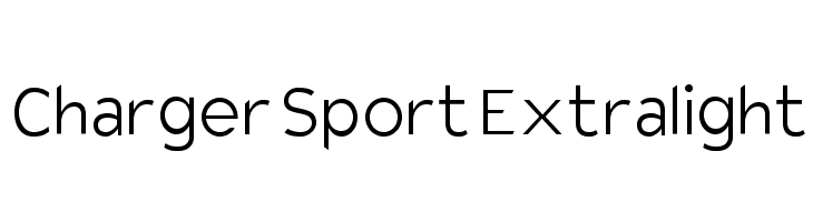 Charger Sport Extralight Font