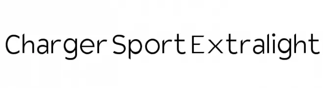 Charger Sport Extralight  Frei Schriftart Herunterladen