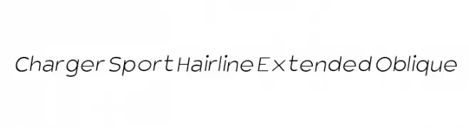 Charger Sport Hairline Extended Oblique  les polices de caractères gratuit tlcharger