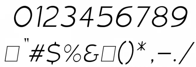 Charger Sport Hairline Extended Oblique フォント その他の文字