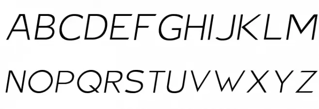 Charger Sport Hairline Extended Oblique Font UPPERCASE