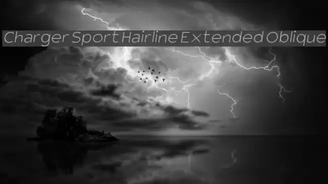 Charger Sport Hairline Extended Oblique フォント examples