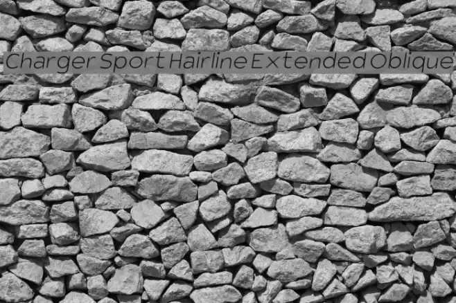Charger Sport Hairline Extended Oblique フォント examples