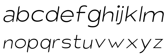 Charger Sport Hairline Extended Oblique Font LOWERCASE