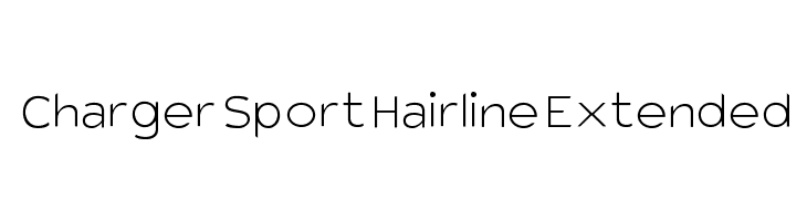 Charger Sport Hairline Extended Font