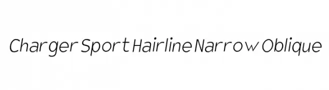 Charger Sport Hairline Narrow Oblique  les polices de caractères gratuit tlcharger