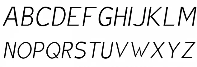 Charger Sport Hairline Narrow Oblique Шрифта ВЕРХНИЙ