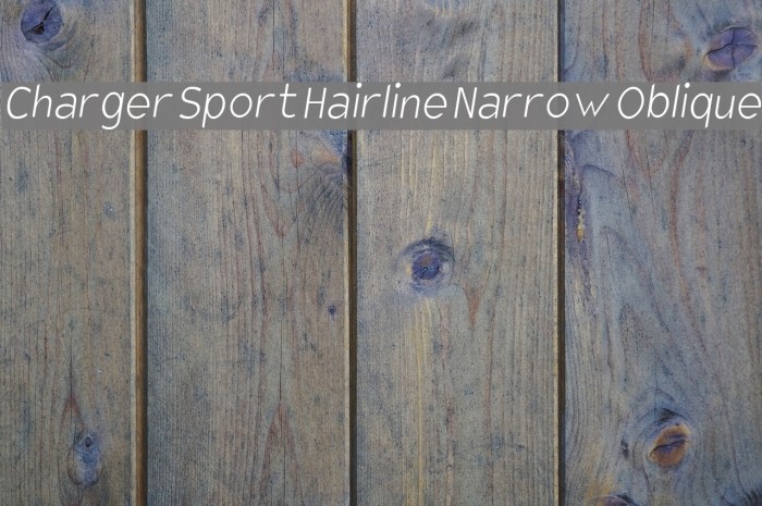 Charger Sport Hairline Narrow Oblique Font examples