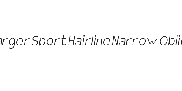 Charger Sport Hairline Narrow Oblique Logo