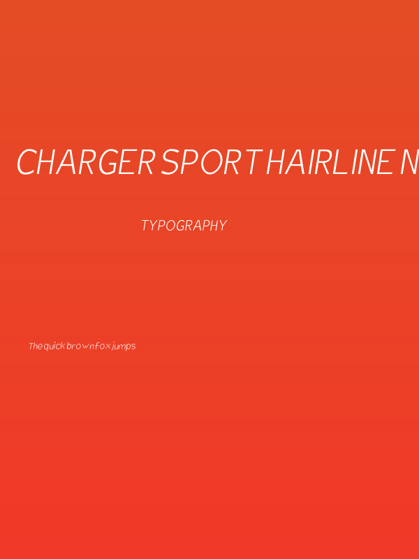 Charger Sport Hairline Narrow Oblique Poster