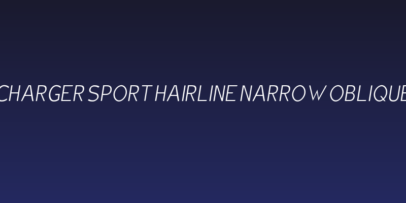 Charger Sport Hairline Narrow Oblique Social Header