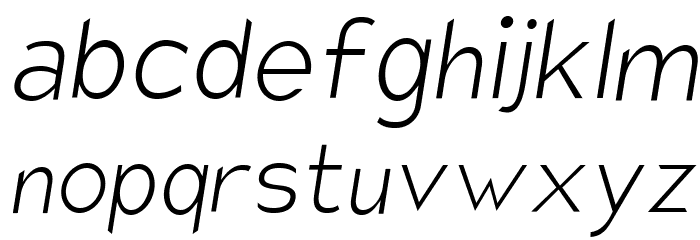 Charger Sport Hairline Narrow Oblique Font LOWERCASE