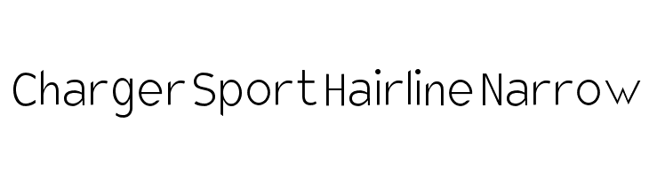 Charger Sport Hairline Narrow Font