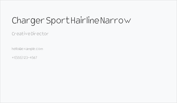 Charger Sport Hairline Narrow Business Card