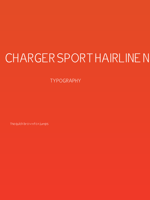 Charger Sport Hairline Narrow Poster