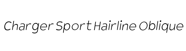 Charger Sport Hairline Oblique Font