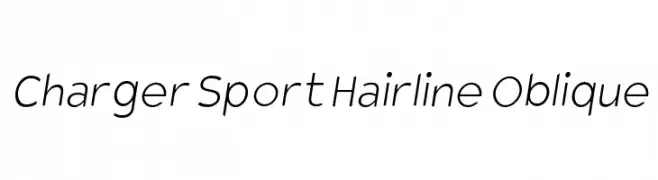 Charger Sport Hairline Oblique  font caratteri gratis