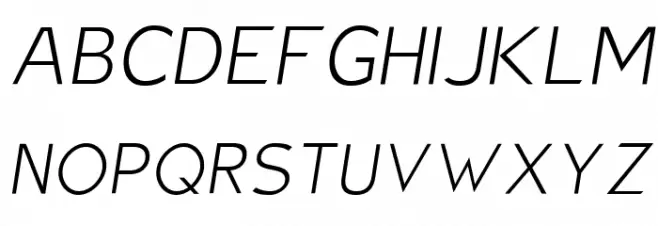 Charger Sport Hairline Oblique Font UPPERCASE