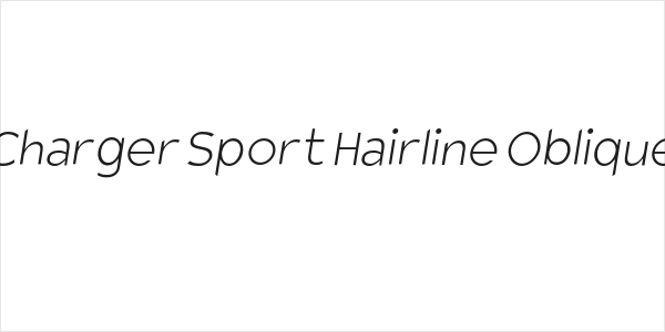 Charger Sport Hairline Oblique Logo