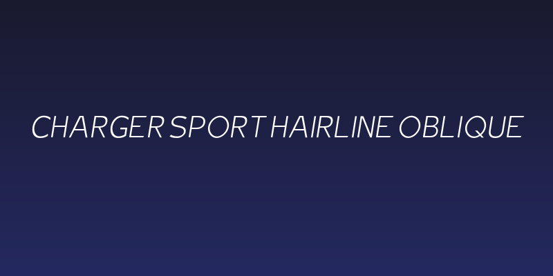 Charger Sport Hairline Oblique Social Header