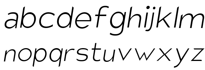 Charger Sport Hairline Oblique Font LOWERCASE